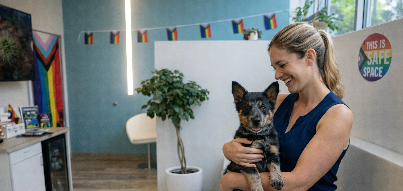 Best veterinarian for customized care in Addison and North Dallas. Inclusive and loving. LGBTQ friendly.